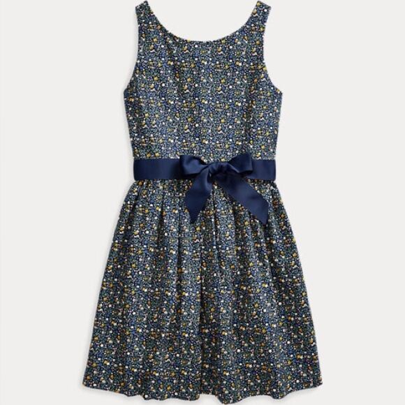 POLO RALPH LAUREN Floral Cotton Poplin Dress *NEW* - Picture 1 of 15